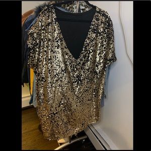 Free People fun sequin dress💛🖤✨